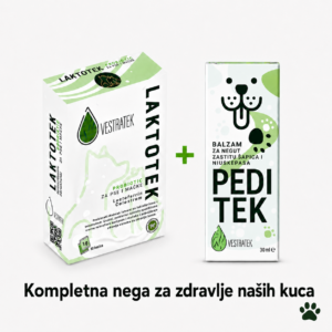 LAKTOTEK probiotik i PEDITEK balzam paket za pse