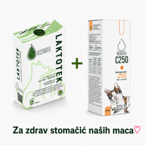 LAKTOTEK probiotik i Vestratek C250 CBD ulje paket za mačke