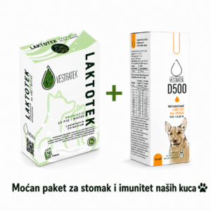 LAKTOTEK probiotik i Vestratek D500 CBD ulje paket za pse