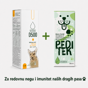 Vestratek D500 CBD ulje i PEDITEK balzam paket za pse